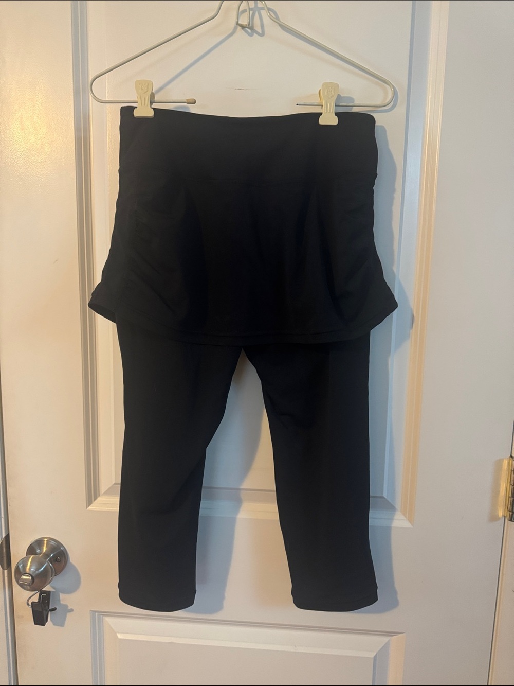 Coolibar Skirted Capri Leggings Swimwear UPF 50+ Activewear Womens S Black